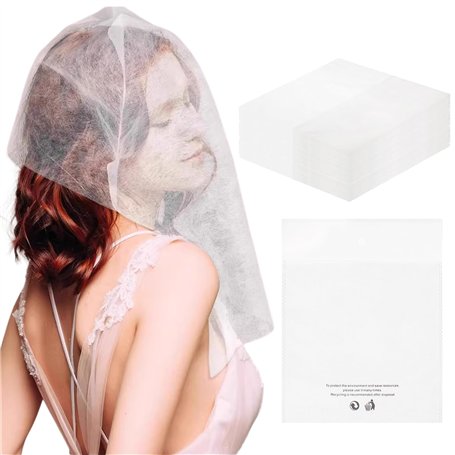 50 Pièces Bonnets d'Essayage Jetables en Non-Tissé