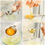 Séparateur D'oeufs, Séparateur pour Jaune D'oeuf En Acier Inoxydable Filtre à Oeufs avec Poignées Egg Yolk Separator Stainless S