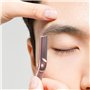 Rasoir Visage Femme Dermaplaning - Rasoir Sourcils en Acier Inoxydable avec 6 Lames Remplaçables - Outil Polyvalent pour Épilati