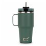 Verre avec Paille Regatta Thermo Insulated Mug 600 ml Vert Acier inoxydable