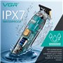 VGR Tondeuse à barbe pour homme avec verrouillage de voyage – Étanchéité IPX7 – Rechargeable par USB – Tondeuse électrique sans