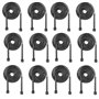 SATARGO, Lot de 12 cordes à sauter noires - Longueur réglable 278 cm - Corde à sauter pour adultes et enfants - Fitness Training