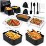 ONE Emporium Ensemble 11 Accessoires Ninja Air Fryer – Compatible avec Friteuses à Panier Double – Comprend Grilles