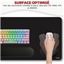 NOJITEK Tapis de Souris XXL 900x400x3 mm avec Repose-Poignet Souris & Clavier | Grand Tapis Ergonomique pour Bureau, Gamer & Pro