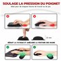 NOJITEK Tapis de Souris XXL 900x400x3 mm avec Repose-Poignet Souris & Clavier | Grand Tapis Ergonomique pour Bureau, Gamer & Pro