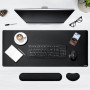 NOJITEK Tapis de Souris XXL 900x400x3 mm avec Repose-Poignet Souris & Clavier | Grand Tapis Ergonomique pour Bureau, Gamer & Pro