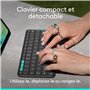 Logitech Flip Folio, étui Clavier pour iPad Pro 11 Pouces (M4) & iPad Air 11 Pouces (M2 & M3)(5th Gen - 2024) - étui Clavier Blu