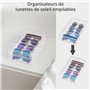 Winter Shore Boite Rangement Lunettes Soleil en Acrylique avec 4 Tiroirs [Lot de 2] - Range Lunettes Design en Plastique Transpa