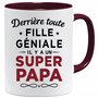 Jungle Mug – cadeau fete des meres | Mug Super Papa Fille Géniale | Tasse Humour Originale | Idée Cadeau Homme | Tasse Céramique