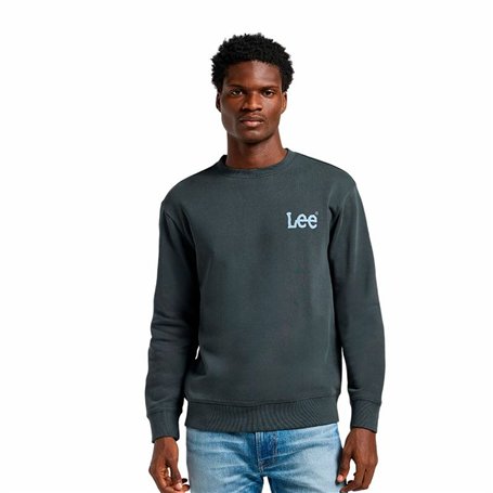 Sweat sans capuche homme Lee Wobbly Lee Sws Noir Gris foncé