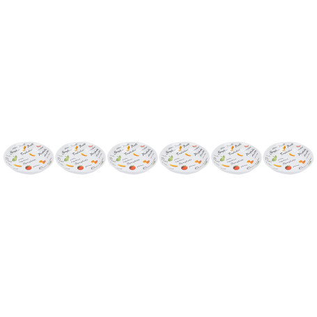 COSY TRENDY Lot de 6 Assiettes à pâtes en Porcelaine