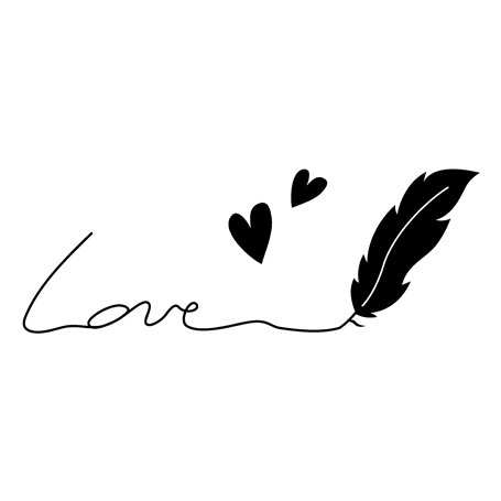 Artemio ARTHC724 Love Tampon C Texte avec Plume Bois Multicolore 2