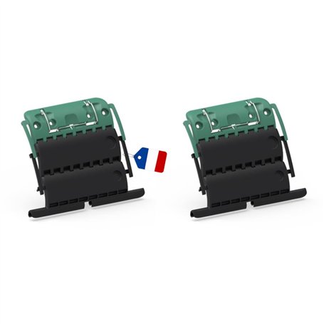 Ensemble de 2 attaches verrou ZF Clicksur H875E pour tablier de volet roulant - Fixation sécurisée pour volets roulants - Verrou
