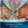 LEGO 76418 Harry Potter Le Calendrier de l’Avent 2023, avec 24 Cadeaux de Noël Dont 18 Sets du Village de Pré-au-Lard et 6 Minif