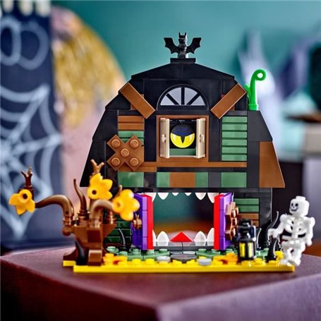 LEGO 40721 La Grange d'Halloween - Jouet de Construction enfant des 8 ans - Squelette