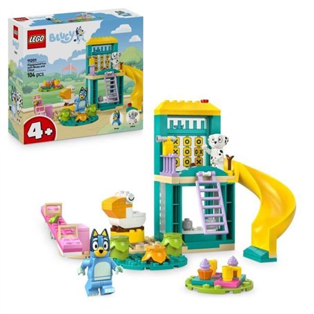 LEGO Bluey 11201 Bluey et Chloé a l'Aire de Jeux - Jeu de Construction des 4 ans - Animaux
