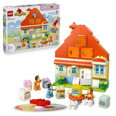 LEGO DUPLO 10459 La Maison de Famille de Bluey et le Jeu de Mémoire - Jeu Créatif 3 ans
