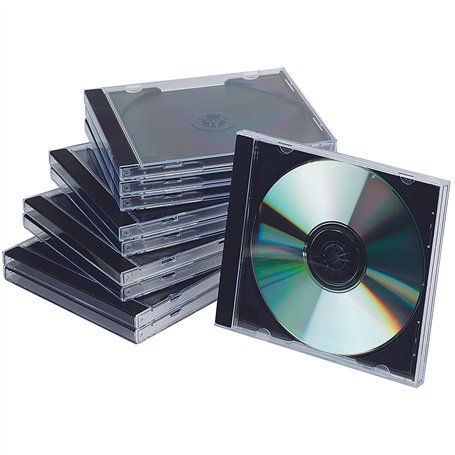 1 Boite de 10 boitiers CD standards noir.