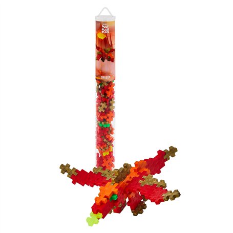 PLUS PLUS - Tube de 100 pièces Dragon - Jeu de Construction - PP4267