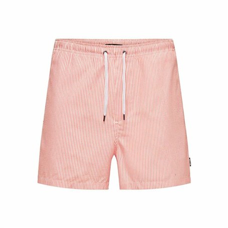 Maillot de bain homme Only & Sons Onsted Stripe Seersucker Rose