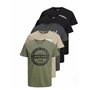 JACK & JONES JJECORP T-shirt pour homme avec imprimé dans un pack avantageux avec col rond