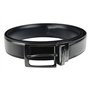 Pierre Cardin Ceinture pour homme 100% cuir naturel Boucle classique Minimaliste Elégant Stylé Couleur Double Noir Taille 125