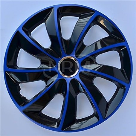 Lot de 4 enjoliveurs STIG Extra Noir/Bleu 14"