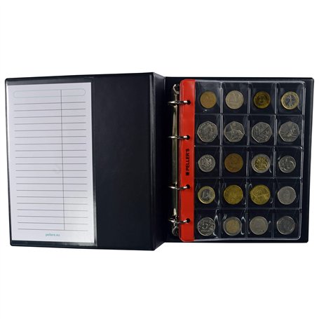 PELLER'S Album pour 206 Monnaies. Classeur M. 10 Feuilles