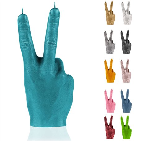 Candellana Hand PEACE Bougie - Figurine de main - Déco cool - Déco gothique - Bougie déco grunge - Déco heavy metal - Décoration