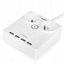 Huslog Multiprise Plate 5 en 1 avec 2 Prises