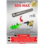 WERHE Adaptateur de tarière professionnelle pour marteau perforateur SDS Max Foret pour pieux Foreuse sans fil Avec boulon à ail