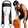 MuscleForge Harnais Cou Musculation 240 kg - Harnais Tête Néoprène Réglable avec Chaîne Acier - Neck Training pour Boxe MMA Lutt