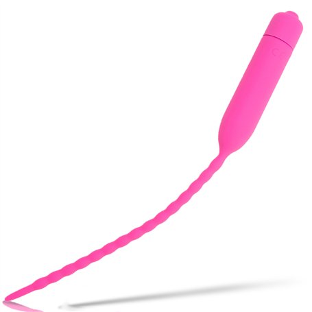 Plug Vibrant Uretre Pénis en Silicium 25.5cm ⌀0.6cm Sex Toy Homme rose Vibrateur plug uretre pénis à Fréquence Unique Tige Uretr