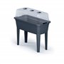 Jardinière haute avec couvercle Prosperplast Respana Planter Ecoline en plastique de couleur anthracite 59