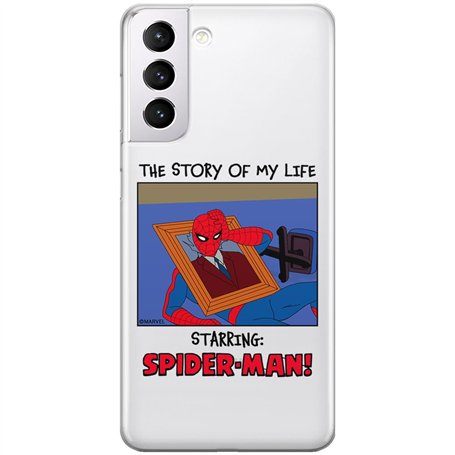 ERT GROUP Coque de téléphone Portable pour Samsung S21 Plus Original et sous Licence Officielle Marvel Motif Spider Man 036 Parf
