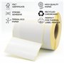 MD Labels Lot de 1000 étiquettes autocollantes en papier transfert thermique Blanc 80 x 50 mm
