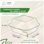 Love Nature Emballage écologique pour hamburgers - Boîtes à hamburgers - Boîtes à hamburgers - Plateaux à menus - Vaisselle jeta