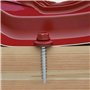 Lot de 200 vis trapézoïdales pour toit et façade 4,8 x 55 mm - RAL : 3009 (oxyde rouge)