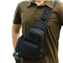 Xieben Sac de Poitrine Etanche Sac d'Epaule Tactique Militaire Molle Sacoche avec Poche de Cruche à Eau Multifonction pour Voyag