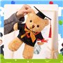 XNAUVOI Ours en Peluche de Graduation, Ours en Remise des Diplômes, Ours avec Chapeau de Graduations et Vêtements de Diplôme, Ca