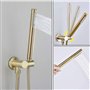 Ensemble de douche encastrable doré brossé, 10" Kit de Douche à Encastrer avec Douchette à Mains, Systèmes de douche, Mitigeur d