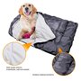 Zwini Panier Chien, Sac de Couchage pour Chien Chaud et imperméable Lit pour Chien dehoussable pour extérieur en Voiture Voyage