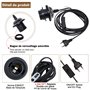 Support Ampoule E27 avec Prise and 4.5M Cable