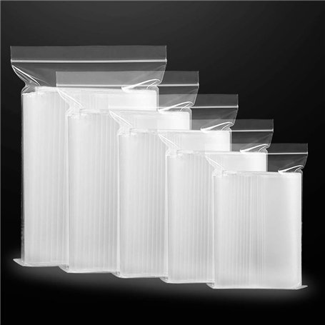 Sachets Plastiques Zip Sacs en Plastiques Transparents Refermables 400 Pièces Pochon Plastique Reutilisable (5 Tailles)
