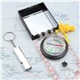 Geluode Boussole de Navigation avec Couvercle, Boussole d'orientation Claire avec sifflet d'urgence pour l'expédition de l'explo