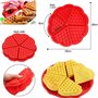 Febbya Moule à Gaufres, Silicone Gaufrier 2 Paquet Antiadhésive Moule à Biscuit Set pour Enfants Muffins Gâteau Choclate Cuisine
