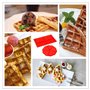 Febbya Moule à Gaufres, Silicone Gaufrier 2 Paquet Antiadhésive Moule à Biscuit Set pour Enfants Muffins Gâteau Choclate Cuisine
