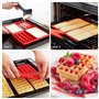 Febbya Moule à Gaufres, Silicone Gaufrier 2 Paquet Antiadhésive Moule à Biscuit Set pour Enfants Muffins Gâteau Choclate Cuisine