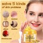 24K Gold Masque Visage, Nettoyage en Profondeur des Pores Masque Hydratant Visage, Eclaircissant Nourrissants Réduit pores Masqu