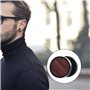 2 Noir Cercle Boucles d'oreilles avec Bois Homme Femme - Bouchon Jauge Faux Cheater Fake Gauges Plugs - Acier 1 Paire 01(-)